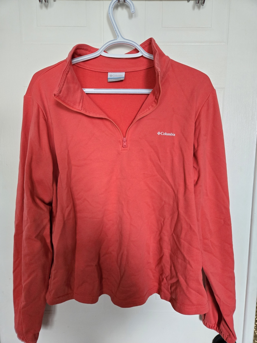 Columbia Women's Coral-Red Half-Zip Pullover